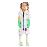 Kinder Mädchen Wissenschaftler Geek Cosplay Kostüm Outfits Halloween Karneval Anzug
