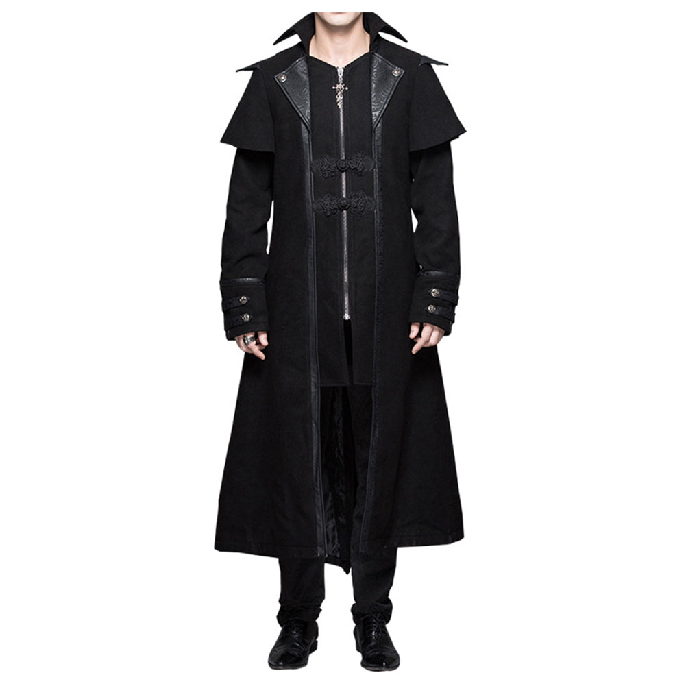 Herren Steampunk Jacke Vintage Samt Frack Gothic Mantel Viktorianisch Uniform Halloween Kostüm