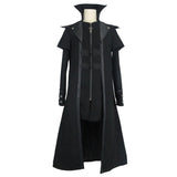 Herren Steampunk Jacke Vintage Samt Frack Gothic Mantel Viktorianisch Uniform Halloween Kostüm