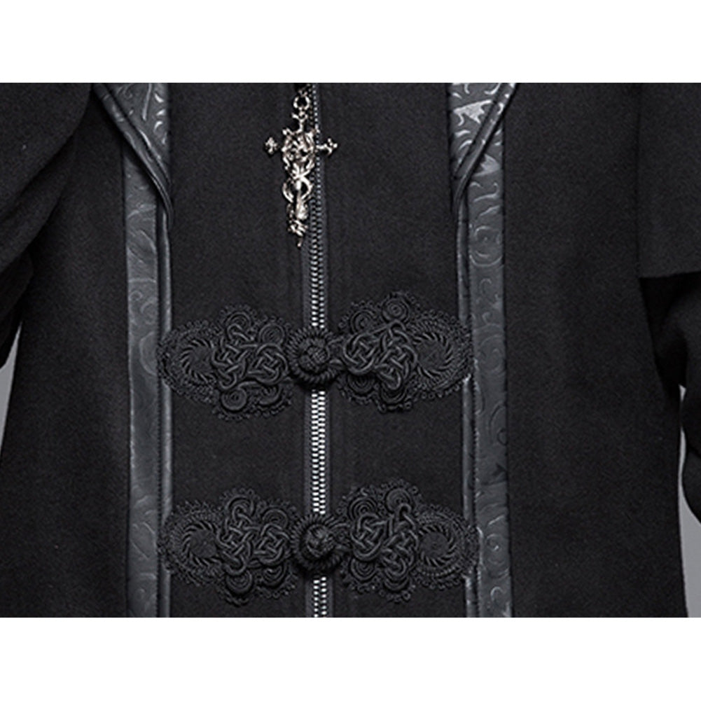 Herren Steampunk Jacke Vintage Samt Frack Gothic Mantel Viktorianisch Uniform Halloween Kostüm