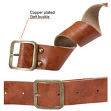 Mittelalterlicher Krieger Rüstung Kostüm Cosplay LARP Erwachsene PU Leder Braun Wikinger Schulter Rüstung