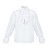 Mittelalter Renaissance Spitze Kragen Spitze Ärmel unisex Hemd Cosplay Kostüm Outfits Halloween Karneval Party 