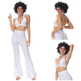 Hippie Kostüme Damen Karneval Halloween Party Vintage Retro 1970er Disco Kleidung Anzug Rock Hippies Cosplay Outfits