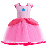 Kinder Mädchen Super Mario Bros Prinzessin Peach Kleid tutu Kleid