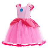Kinder Mädchen Super Mario Bros Prinzessin Peach Kleid tutu Kleid