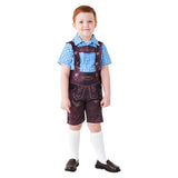Kinder Bayerische Trachtenhose Cosplay Kostüm Outfits Trachten Hose mit Trägern Oktoberfest Party Verkleidung Anzug