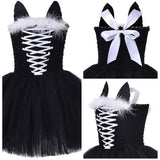 Kinder Mädchen Cartoon Katze Cosplay Kostüm Kleid Halloween Karneval Party Verkleidung Anzug