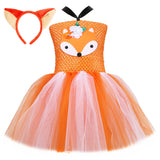 Kinder Mädchen Fuchs Cosplay Kostüm Nesh Tutu Kleid OutfitsHalloween Karneval Anzug