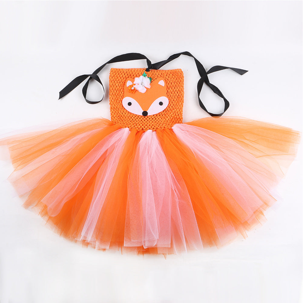 Kinder Mädchen Fuchs Cosplay Kostüm Nesh Tutu Kleid OutfitsHalloween Karneval Anzug