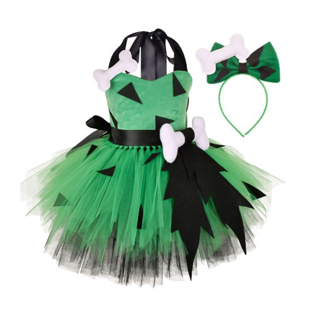Kinder Mädchen Grünes Kleid Cosplay Kostüm Outfits Halloween Karneval Party Anzug
