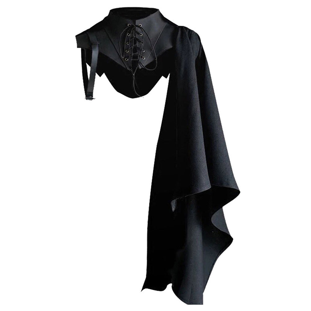 Unisex Mittelalter Umhang mit Kapuze Gothic Viktorianischen Renaissance halft Umhang