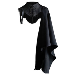 Unisex Mittelalter Umhang mit Kapuze Gothic Viktorianischen Renaissance halft Umhang