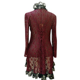 Mittelalterliche Damen Viktorianisch Langarm Oberteile Strickjacke Jacke Steampunk Spitze Mantel