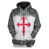 Tempelritter 3D Druck Hoodie Sweatshirt unisex Streetwear Pullover