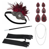 Damen Flapper Charleston Kleid 1920er Jahre Retro 5tlg. Requisite