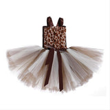 Giraffe Mädchen Kleid Tutu Tülle Kleid Faschingkostüm auch für Alltag Partykleid Geburstag Festkleid Ärmellos Kostüm - Karnevalkostüme