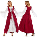 Damen Halloween Cosplay Kostüm Renaissance Mittelalter Kleid