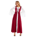 Damen Halloween Cosplay Kostüm Renaissance Mittelalter Kleid