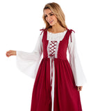 Damen Halloween Cosplay Kostüm Renaissance Mittelalter Kleid