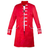 Herren Punk Retro Mäntel Steampunk Langarm Jacke Mittellang Mantel Mittelalter Kostüm Cosplay Uniform für Männer