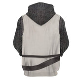 Mittelalterliche Teutonen Ritter 3D Druck Hoodie unisex Streetwear Pullover Jacke
