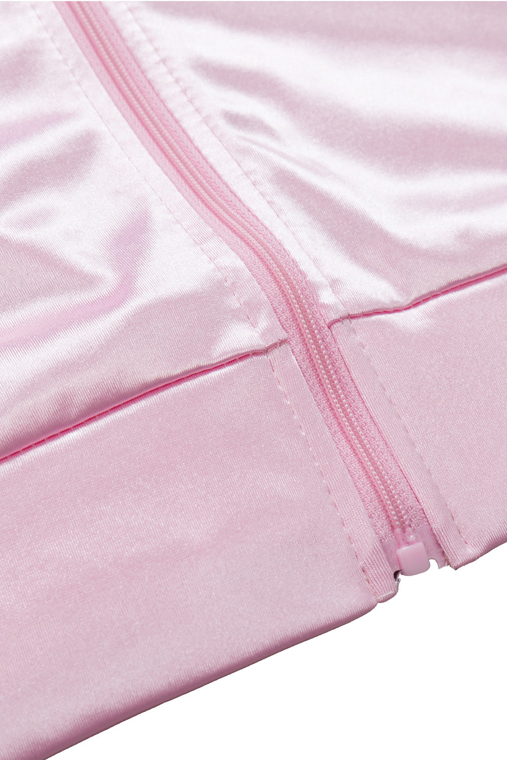 Damen Pink Lady Jacke Retro Halloween 50er Jahre Kostüm Rock Roll Lady mit Schal
