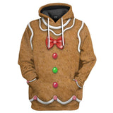 Weihnachten Hoodie Lebkuchenmann 3D Druck Sweatshirt Pullover mit Kaputze für Erwachsene Alltag - Karnevalkostüme