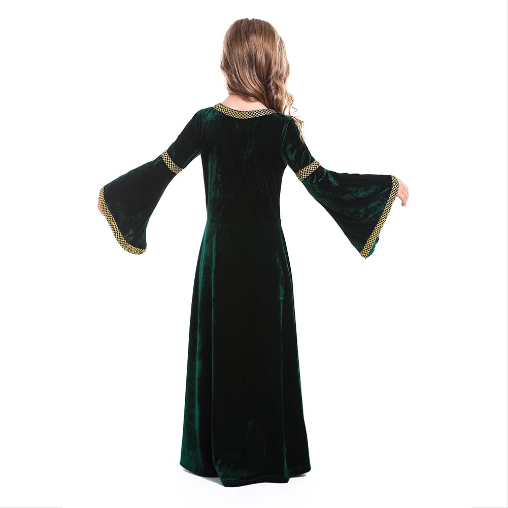Kinder Mittelalterliche Kleid Gotik Maskerade Kleid für Karneval Mottoparty