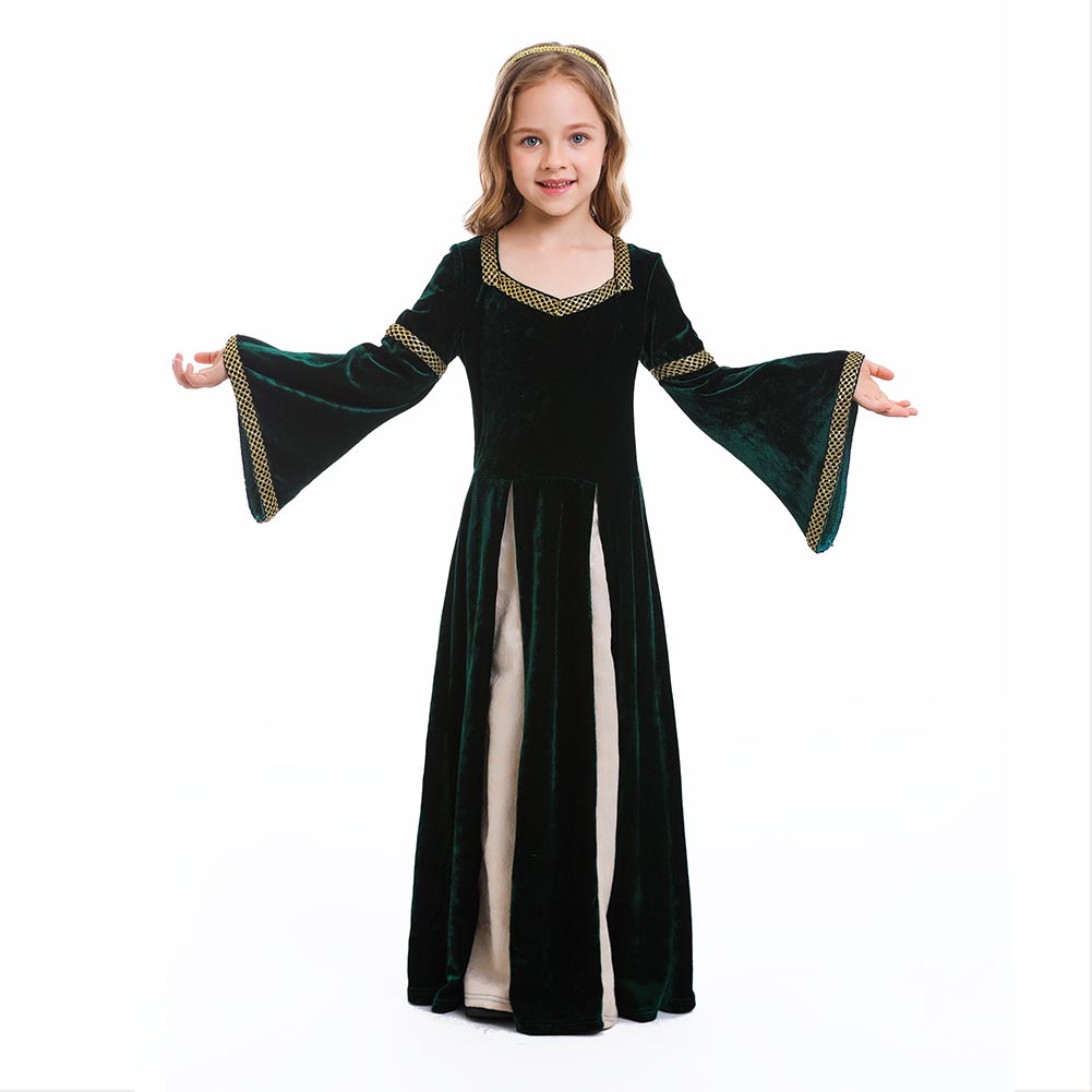 Kinder MMittelalterliche Kleid Gotik Maskerade Kleid für Karneval Mottoparty