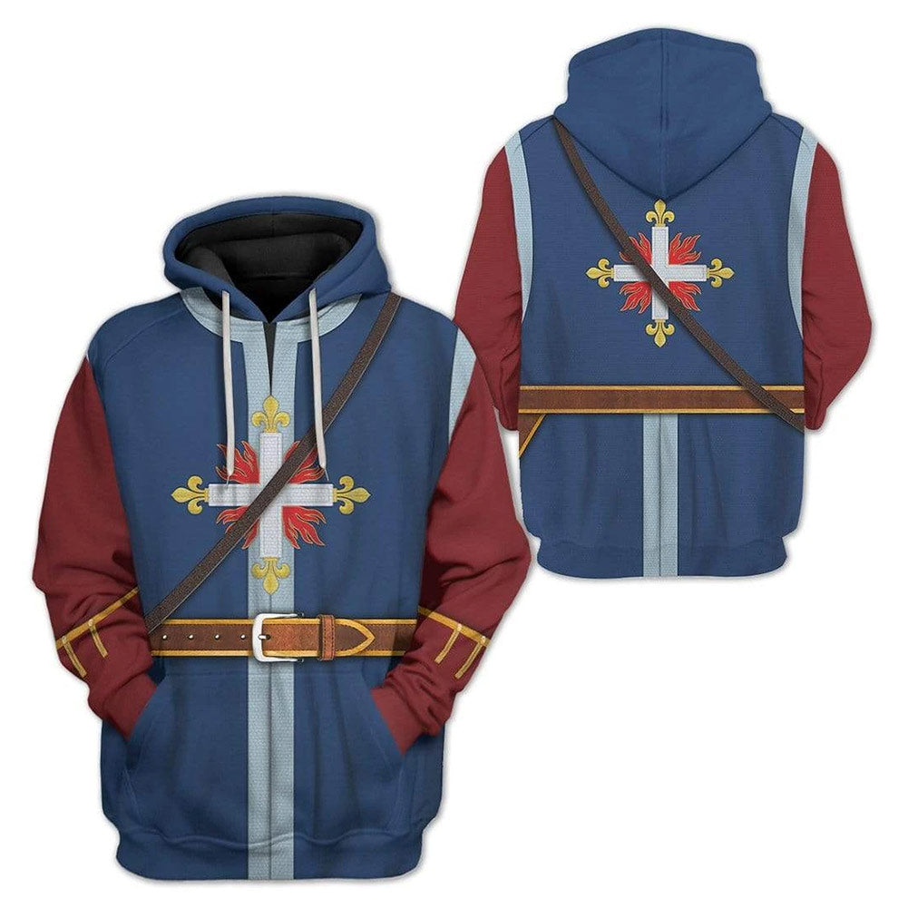 Medieval Musketeer 3D Druck Hoodie unisex Streetwear Pullover Jacke