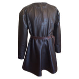 Herren Hemd Renaissance Cosplay PU Leder Mantel Ritter Kostüm Mittelalter