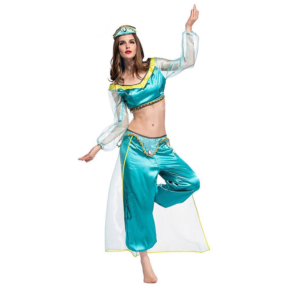 Aladdin Prinzessin Jasmine Cosplay Kostüm NEU Version Themenparty Damen Karneval Faschingkostüm - Karnevalkostüme