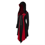 Gothic Mittelalter Damen Steampunk Gothic Jacke Cosplay Kostüm Top Rot Blau