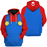 Super Mario Cosplay Hoodie 3D Druck Hooded Sweatshirt Herren Streetwear Pullover