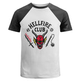 Erwachsene Unisex Stranger Things Hellfire Club T-Shirt Cosplay Halloween Karneval kurzarm T Shirt
