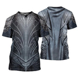 Sommer Samurai Rüstung HerrenT-shirt Ritter 3D Druck Kurzarm T Shirts Cosplay