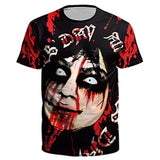 Halloween Horror T-Shirt unisex Sommer 3D Druck Kurzarm Shirt