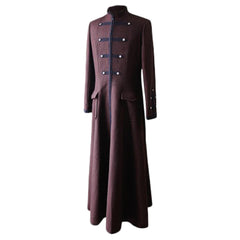 Steampunk Kostüm Jacke Cosplay Stehkragen Herren Langer Mantel