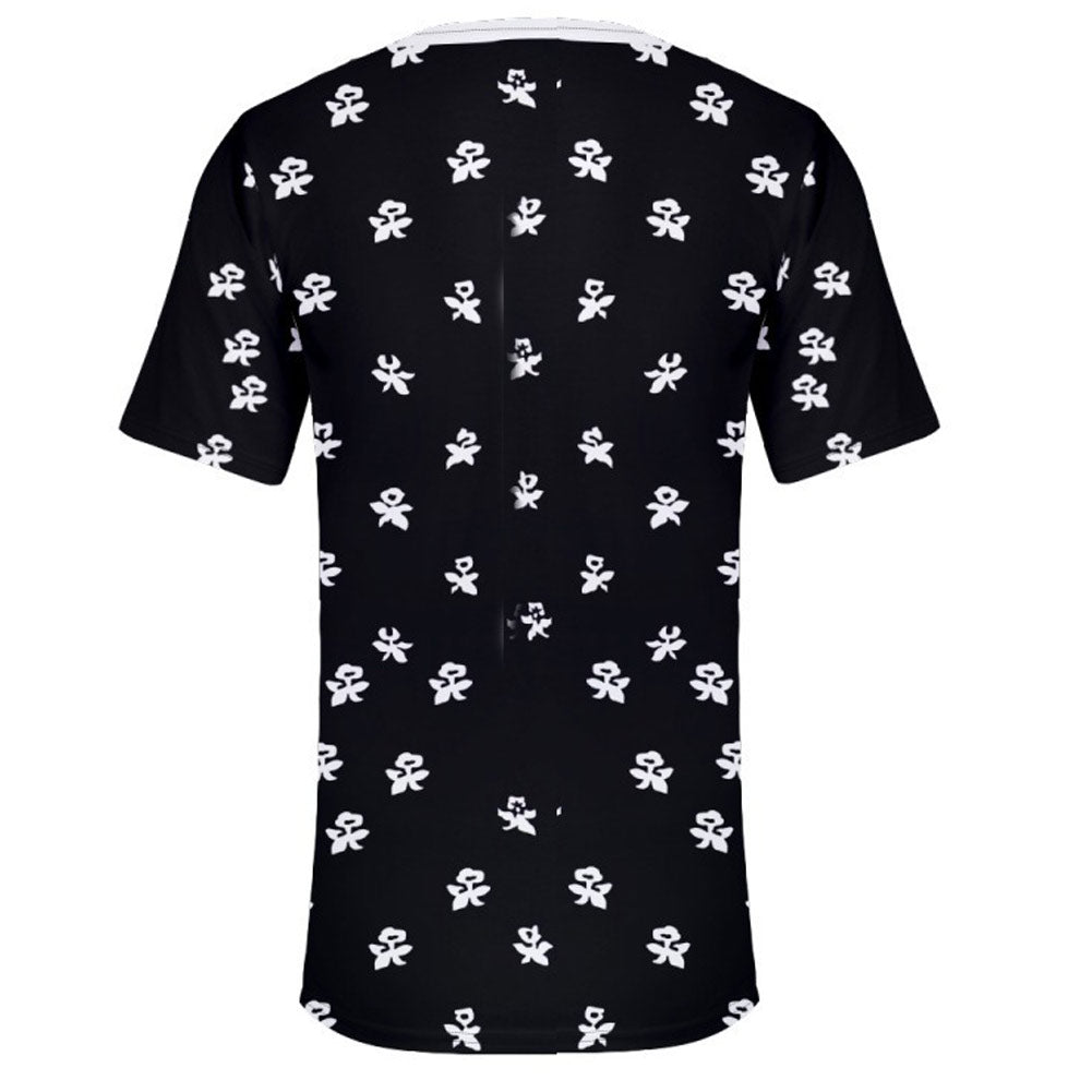 Wednesday Addams Cosplay T-shirt Damen 3D Druck Sommer Kurzarm Shirt
