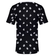 Wednesday Addams Cosplay T-shirt Damen 3D Druck Sommer Kurzarm Shirt