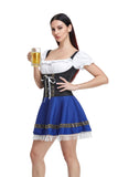 Damen Oktoberfest Dirndl Trachtenkleid Karneval Mottoparty Frauen Kleid