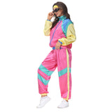 80er Retro Disco Kostüme Halloween Damen Halloween Karneval Trainingsanzug