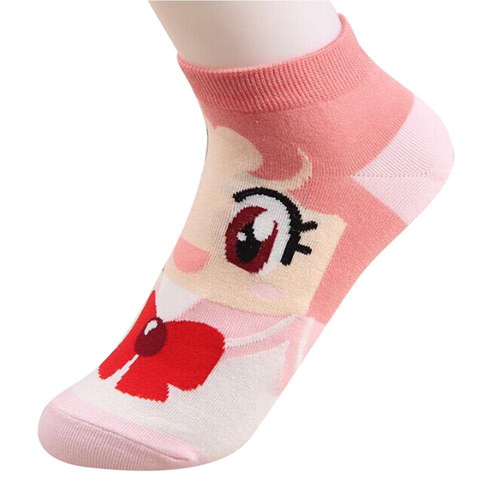 Hohe Qualität Sailor Moon Sneaker Socken Kawaii süße Ankle Cotton Socken Mode Frauen Neu 6.tlg - Karnevalkostüme