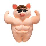 55CM Komisches Muskelschwein Cosplay Plüschtiere Cartoon Weiche Plüschpuppen Maskottchen Geburtstag Weihnachtsgeschenk