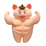 55CM Komisches Muskelschwein Cosplay Plüschtiere Cartoon Weiche Plüschpuppen Maskottchen Geburtstag Weihnachtsgeschenk