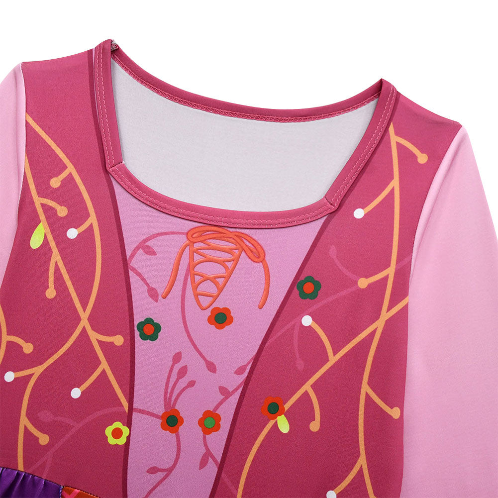 Mädchen Hocus Pocus Sarah Sanderson Cosplay Kostüm Halloween Karneval Kleid
