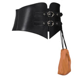 Retro-Optik Mittelalterlicher Gürtel asymmetrisch Gürtel kunstlicher Bund mit Schnalle