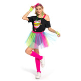 7Stück/Set 80S Damen Retro Party Cosplay Kostüm Outfits Halloween Karneval Anzug