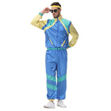 80er Retro Disco Kostüme Halloween Herren Halloween Karneval Trainingsanzug