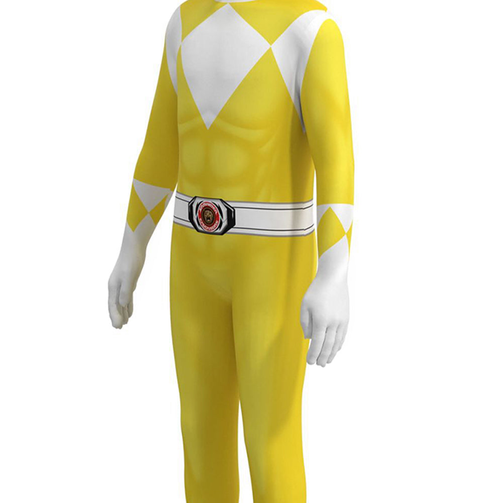 Kinder Mighty Morphin Power Rangers Trini Cosplay Kostüm Halloween Karneval Jumpsuit